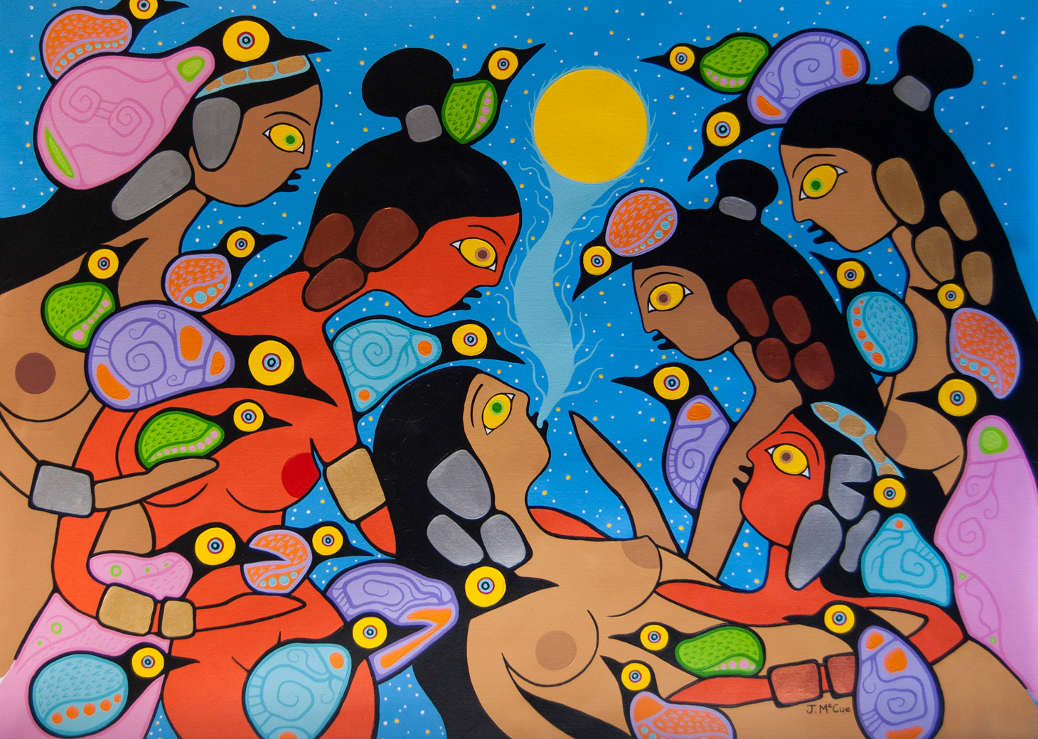 “Moon Goddess” Acrylic on canvas 54” x 70”